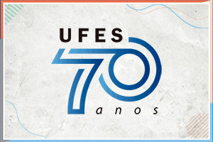 breve animação do selo comemorativo de 70 anos da Ufes
